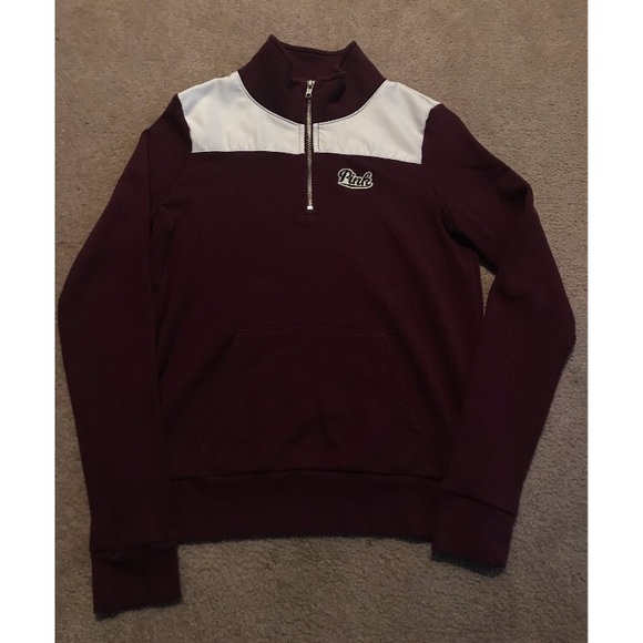 PINK Victoria's Secret Tops - Pink Victoria’s Secret burgundy hoodie